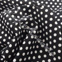 6mm Pea Spot Black with White Spot 100% Cotton Fabric