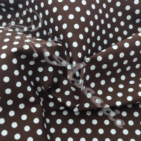 6mm Pea Spot Brown with White Spot 100% Cotton Fabric