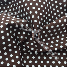6mm Pea Spot Brown with White Spot 100% Cotton Fabric