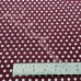 6mm Pea Spot Burgundy with White Spot 100% Cotton Fabric