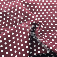 6mm Pea Spot Burgundy with White Spot 100% Cotton Fabric