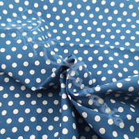 6mm  Pea Spot French Navy with White Spot 100% Cotton Fabric