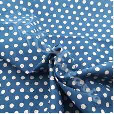 6mm  Pea Spot French Navy with White Spot 100% Cotton Fabric