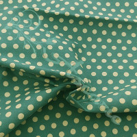 6m  Pea Spot Green with Cream Spot 100% Cotton Fabric