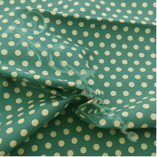 6m  Pea Spot Green with Cream Spot 100% Cotton Fabric