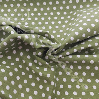 6mm  Pea Spot Green with White Spot 100% Cotton Fabric