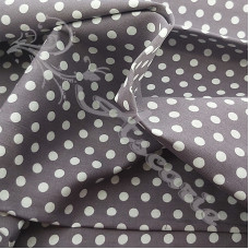 6mm  Pea Spot Grey with White Spot 100% Cotton Fabric