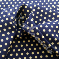 6mm  Pea Spot Navy with Cream Spot 100% Cotton Fabric