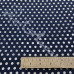6m  Pea Spot Navy with White Spot 100% Cotton Fabric