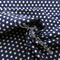 6m  Pea Spot Navy with White Spot 100% Cotton Fabric