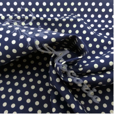 6m  Pea Spot Navy with White Spot 100% Cotton Fabric