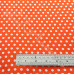 6mm  Pea Spot Orange with White Spot 100% Cotton Fabric