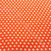 6mm  Pea Spot Orange with White Spot 100% Cotton Fabric