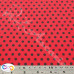6mm  Pea Spot Red with Black Spot 100% Cotton Fabric