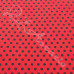 6mm  Pea Spot Red with Black Spot 100% Cotton Fabric