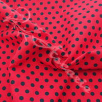 6mm  Pea Spot Red with Black Spot 100% Cotton Fabric