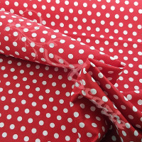 6mm  Pea Spot Red with White Spot 100% Cotton Fabric