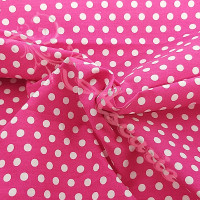 6mm  Pea Spot Cerise with White Spot 100% Cotton Fabric