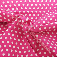 6mm  Pea Spot Cerise with White Spot 100% Cotton Fabric