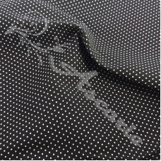 Pin Spot Black with White 100% Cotton Fabric