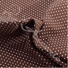 Pin Spot Brown with White 100% Cotton Fabric