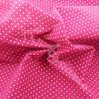 Pin Spot Cerise with White 100% Cotton Fabric
