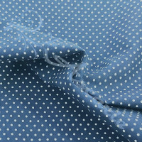 Pin Spot French Navy with White 100% Cotton Fabric