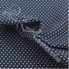 Pin Spot Navy with White 100% Cotton Fabric