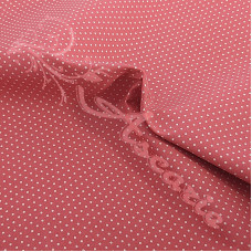 Pin Spot Dusky Pink with White 100% Cotton Fabric