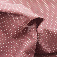 Pin Spot Rose Blush with White 100% Cotton Fabric