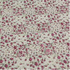 Patchwork Red Flowers 100% Cotton 15-0