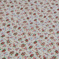 Floral Pink Clusters on white 100% Cotton 157-4