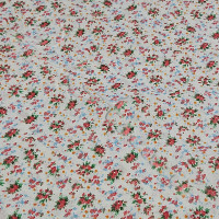 Floral Pink Clusters on white 100% Cotton 157-4