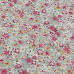 Ditsy Pink Flowers on pastel Green  100% Cotton 158-2