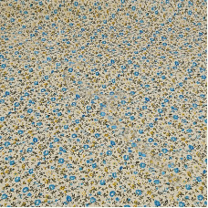 Blue Ditsy Floral Print 100% Cotton 16-1