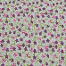 Purple Floral  on white 100% Cotton 28-0