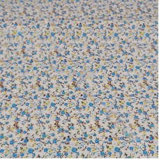 Blue & Yellow Ditzy Flowers 100% Cotton
