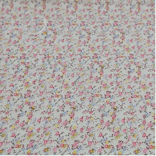 Ditsy Pink, Blue & Yellow Flowers 100% Cotton 80-3