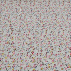 Ditsy Pink, Blue & Yellow Flowers 100% Cotton 80-3