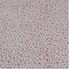 Pink Ditsy Flowers on white 100% Cotton 83-2