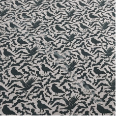 Black Crows & Bats on White PolyCotton