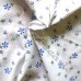 Ditsy Blue Flowers on white Polycotton