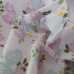 Small Blue & Lilac Roses on White poly-cotton