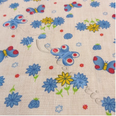 Blue Butterfly's & Daisy's  PolyCotton