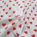 Red Hearts on a white background  PolyCotton