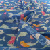 Mermaids & Dolphins on Blue Polycotton