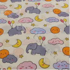 Elephants PolyCotton