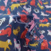 Puppies & Kittens on Navy Polycotton