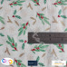 John Louden Christmas Metallic Mistletoe Design 100% Cotton Cream