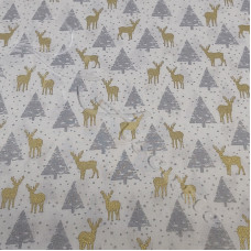 Reindeers in the forest 100% Cotton from Rose & Hubble